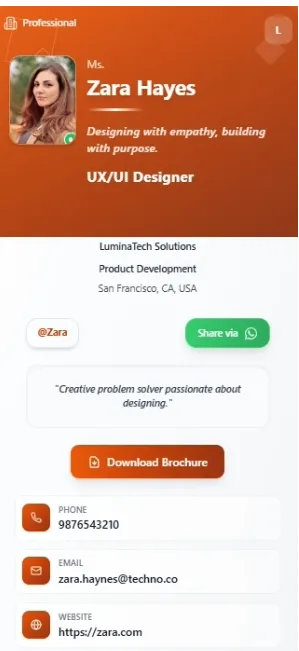 Corporate card design
