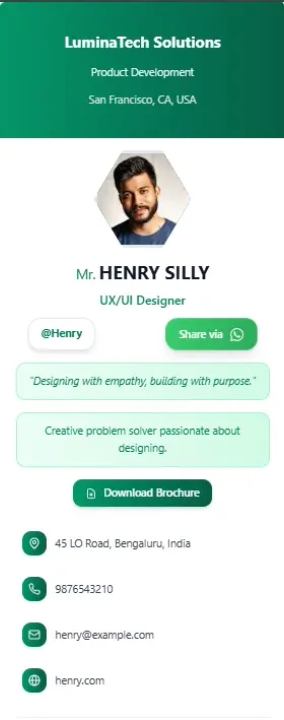 Minimal card design