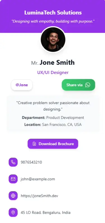 Modern card design